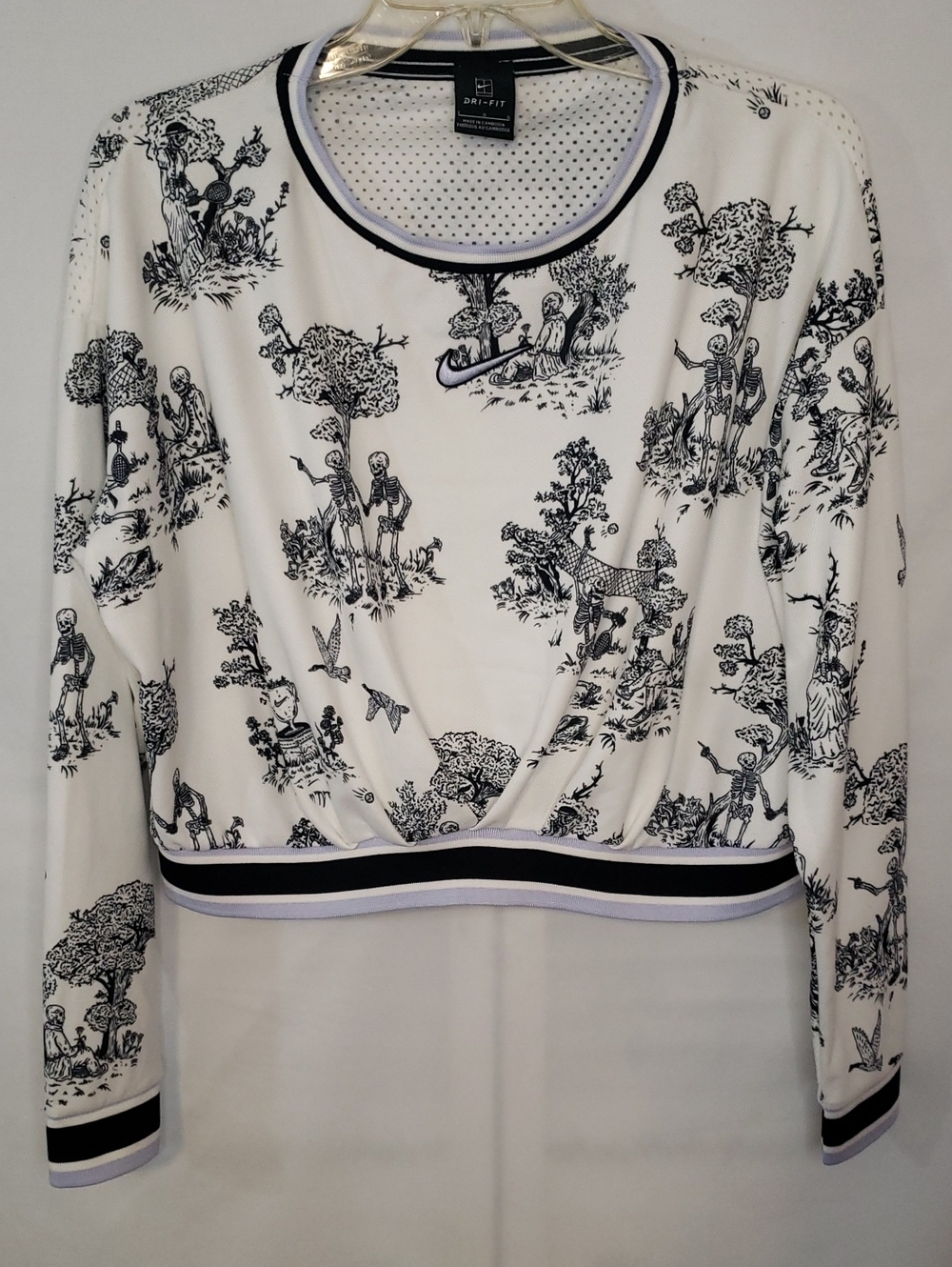 NikeCourt Rare Dri-Fit Toile Skeleton Tennis Banded Crop Top
